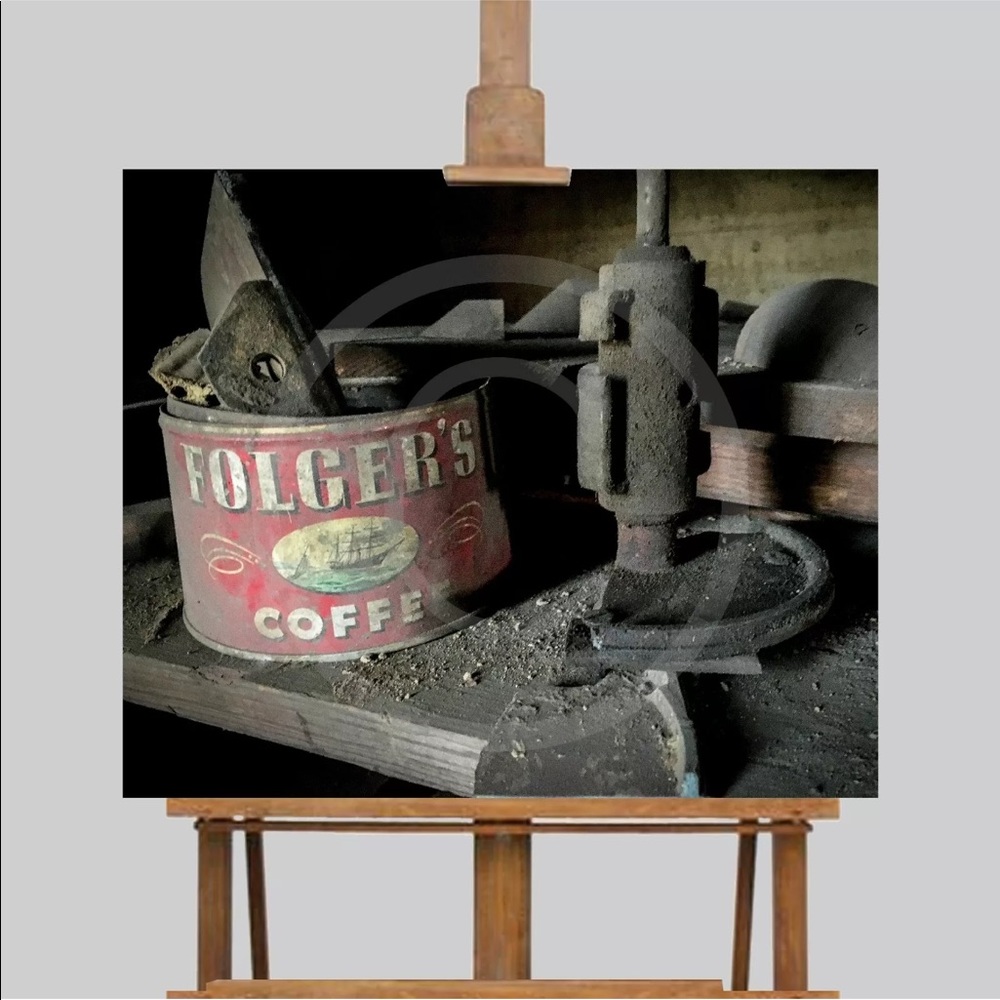Wall Art Canvas Vintage Foldgers Coffee Can